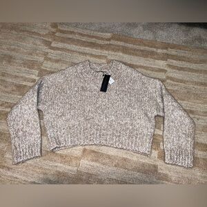 Banana Republic Italian Yarn Beige Cropped Sweater NWT SP